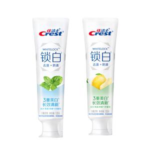 Crest Двухцветная зубная паста Color Lock White для отбеливания, удаления зубного налета, ухода за деснами и свежести дыхания