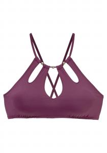 LASCANA Топ бикини с высоким горлом 'Italy' в цвете Berry