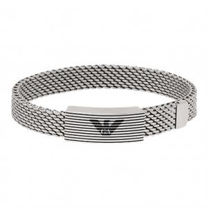 Браслет из нержавеющей стали с сетчатым плетением EMPORIO ARMANI, серебряный