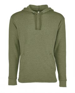 Мужская толстовка с капюшоном Malibu Welt Pocket Next Level, цвет heather military green