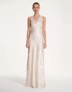 Свадебное платье OMNES Kew с цветочным принтом макси цвета слоновой кости