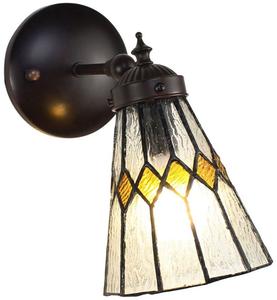 Настенный светильник Clayre & Eef Tiffany 17x12x23 см, прозрачное стекло, металл, круглый Clayre&Eef, прозрачный