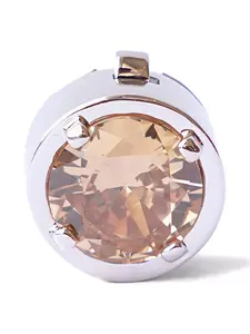 Зажим для пуговицы с украшением из камня и позолотой Izabel Display, серебряный