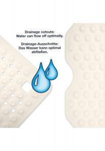 Нескользящий коврик для душа 60x60см BLASIC Wohndirect, schwarz