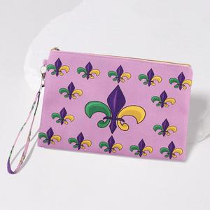 Сумка-кошелек с принтом флер-де-лис Марди Гра и браслетом FASHNZFAB, мультиколор