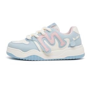 Babaya Антискользящие износостойкие легкие дышащие низкие скейтерские кроссовки с эффектом увеличения роста унисекс синие, цвет Blue