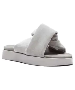 Мягкие замшевые тапочки с крестообразным плетением Inuikii, серый