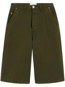 Шорты-бермуды широкого кроя AMI Paris, зеленый