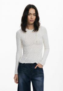 Топ Desigual Long sleeved top, White/Off-White