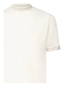 Свитер с короткими рукавами и ребристой отделкой Eleventy, белый