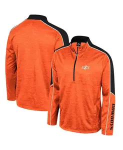 Мужская оранжевая куртка Oklahoma State Cowboys Marled Half Zip Colosseum
