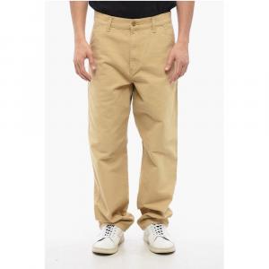 Брюки с одним коленом из органического хлопка с обычной талией Carhartt Wip, Beige