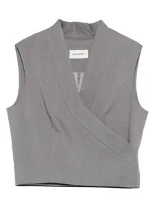 Жилет без рукавов с перекрестным дизайном A.M.G., серый
