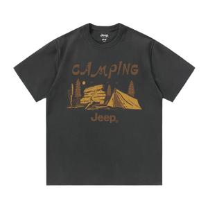 Футболка для школьников с круглым вырезом Moderate Jeep, темно-серый