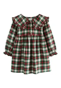 Платье-Рубашка с длинными рукавами прямого кроя Next, Red Green Check