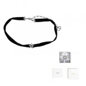 DIOR Кристальное ожерелье женское черное