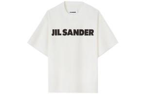 Футболка с круглым вырезом и логотипом Jil Sander, белый