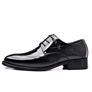 Мужские туфли GZZ черные на низком каблуке