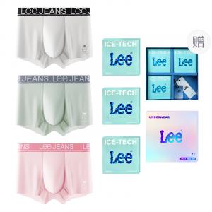 Классические трусы 101 для мужчин, набор из 3 штук Lee, серо-зеленый