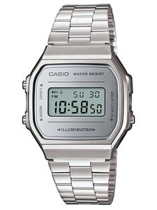 Casio Культовые цифровые наручные часы, серебристые