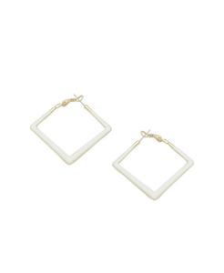 Геометрические серьги-кольца SOHI, White