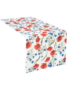 Хлопковая скатерть-дорожка с рисунком маков  Redbest , Mohnblume