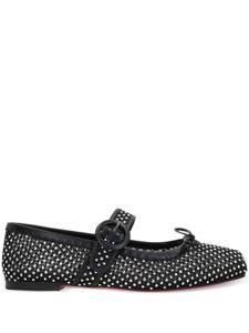 Christian Louboutin балетки Mamastrapitina, украшенные кристаллами, черный