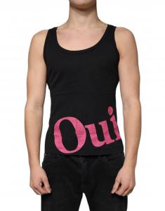 Черная хлопковая мужская футболка без рукавов Dolce & Gabbana, черный