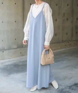 Легкое расклешенное платье-комбинация из жоржета