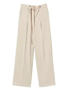 Брюки на завязках Twinset, светло-бежевый