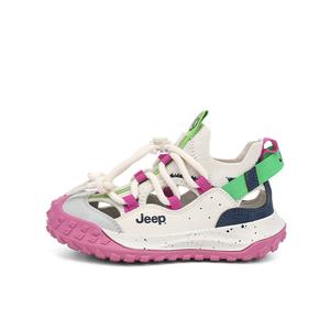 Сандалии детские, водонепроницаемые, дышащие, быстросохнущие, с противоскользящей подошвой, с амортизацией, устойчивые к истиранию и отскоку Jeep, слоновая кость/белый/розовый/розовый