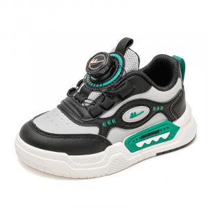 Износостойкие, дышащие низкие скейтбордные кроссовки для детей Warrior, черный/серый/зеленый