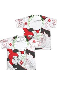 Футболка DC Comics с принтом Joker/Harley спереди и сзади, детская, короткий рукав Gildan, белый
