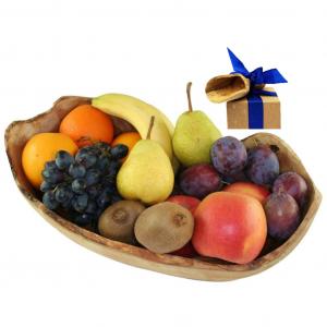 Погрузитесь в мир оливкового дерева: фруктовая чаша из массивного дерева. Каждая чаша уникальна и обладает неповторимой и природной текстурой. Olivenholz-Erleben, коричневый