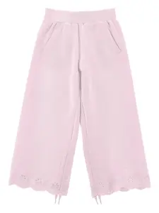 Брюки с вышивкой Monnalisa, розовый
