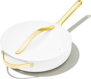 Керамическая сковорода Caraway с антипригарным покрытием и крышкой 4,2 л и 20 см, белый