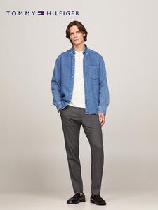 Брюки мужские Tommy Hilfiger с жаккардовой текстурой, темно-серый