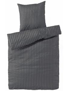 Постельное белье из дамаска антрацитового цвета Carpe Sonno, 135 x 200 + 80 x 80 см