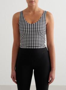 AIM'N Женский спортивный бюстгальтер для йоги с V-образным вырезом, разноцветный, с узором