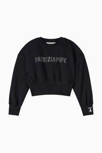 Детская хлопковая толстовка J315 Patrizia Pepe, черный