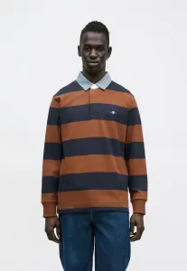 Рубашка-Поло в полоску из шамбре для регби Gant, Mahogany Brown