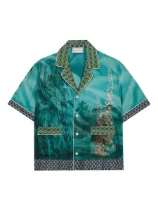 Рубашка с короткими рукавами и принтом Pierre-Louis Mascia, зеленый