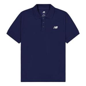 Рубашка поло хлопковая футболка поло New Balance, синий