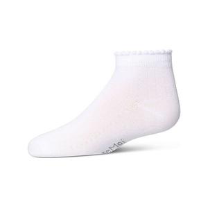 Ажурный носок с цветочным принтом и фигурным краем Memoi, White