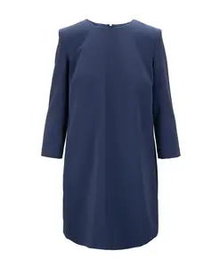 Короткое платье с золотой застежкой-молнией Elisabetta Franchi, синий