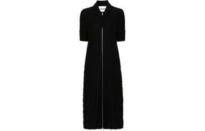 Текстурированное платье миди JIL SANDER, черный