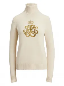 Вышитый свитер с воротником-гольф Lauren Ralph Lauren, нейтральный