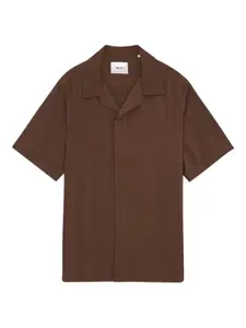 Рубашка Хэнка с воротником-стойкой и короткими рукавами NN07, коричневый