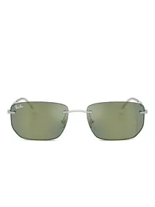 Солнцезащитные очки в безободковой оправе Ray-Ban, серебряный