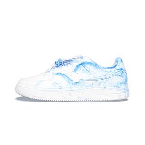 XTEP Кроссовки Air Force One с амортизацией, противоскользящие, низкие, для скейтбординга, мужские, бело-сине-красные, цвет White Blue Red